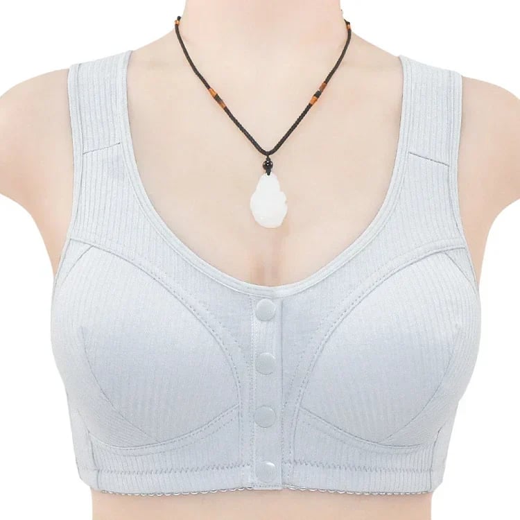 🔥Buy 1 Get 3(3packs)🔥 COMFORTABLE FRONT-CLOSURE WIRELESS PLUS SIZE BUTTON BRA