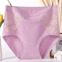 Large Size High Waist Cotton Antibacterial Anti-Side Leak Underwear