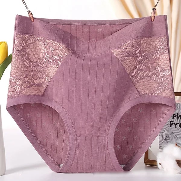 Large Size High Waist Cotton Antibacterial Anti-Side Leak Underwear