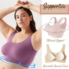 ✨Plus Size Ultra Comfort Seamless Shaping Wireless Support Bra