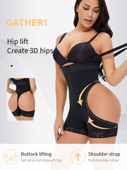 Firm Tummy Compression Bodysuit Shaper with Butt Lifter