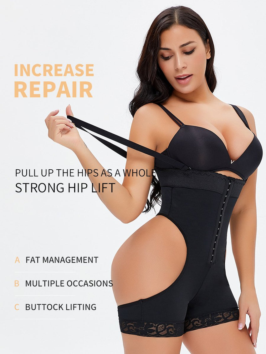 Firm Tummy Compression Bodysuit Shaper with Butt Lifter